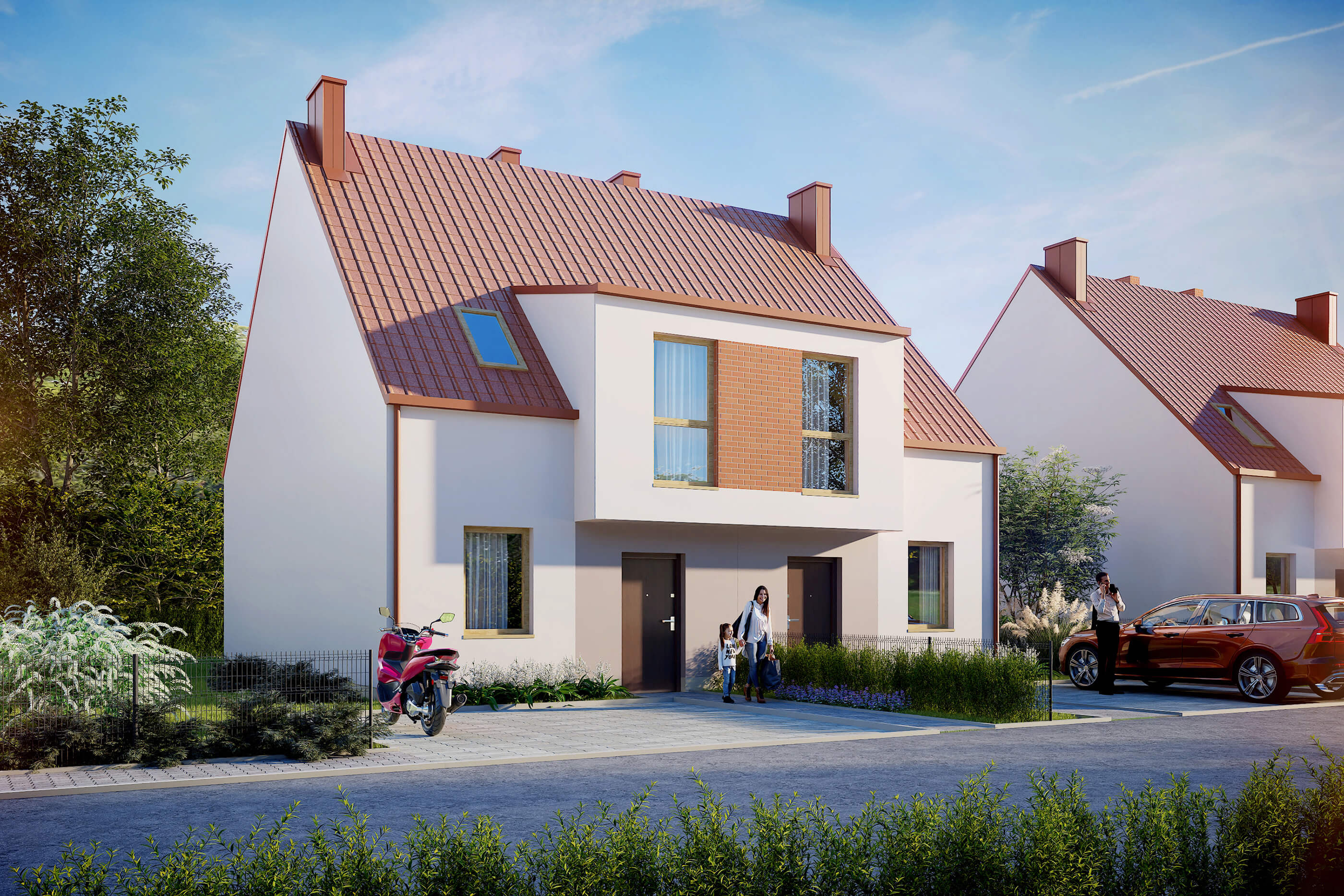 Wizualizacja domku w Łęgowie